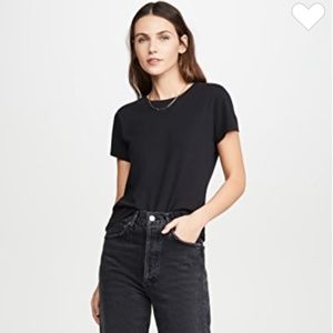 NEW AGOLDE Linda Boxy cotton Tee Black size XS